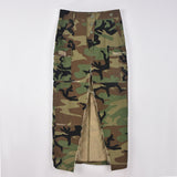 MB FASHION High-Waisted Camo Cargo Midi Skirt with Front Slit 8805LY