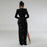 MALYBGG Sleeveless High-Slit Long Dress with Sexy Dress Set 900855LY