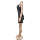 MALYBGG Rhinestone Adorned Sleeveless Bodycon Dress 6701LY