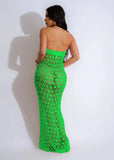 MALYBGG Slim-fit Knitted Beach Skirt with Sequin 1293LY