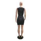 MALYBGG Sensual Deep V-Neck and Fringe Bodycon Dress 900789LY