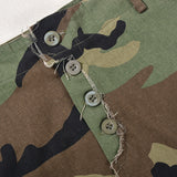 MB FASHION Distressed High-Waist Camo Camouflage Mini Skirt 9190LY