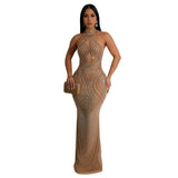 MALYBGG Bodycon Rhinestone-Embellished Evening Gown for Parties 900985LY