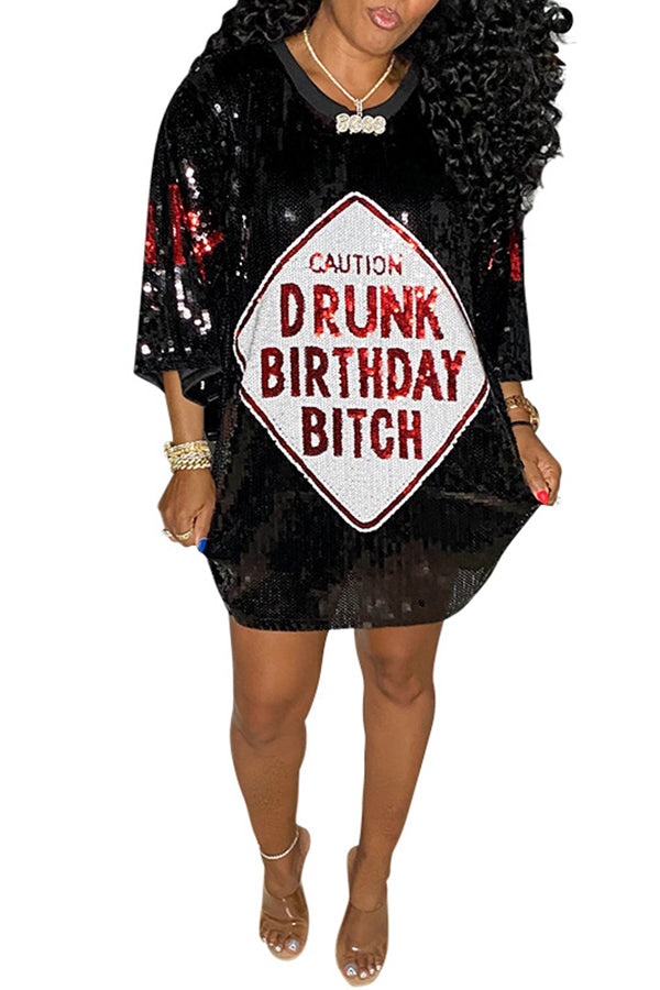 sequin baggy dress Paillette Dress With Big Skirt