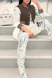 MB FASHION Metallic Sleeve Varsity Jacket with 'THAT GIRL' Appliqué 3900LY