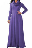 MB FASHION Elegant Long-Sleeve Maxi Dress with Cowl Neckline 3294