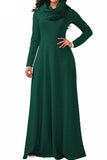 MB FASHION Elegant Long-Sleeve Maxi Dress with Cowl Neckline 3294
