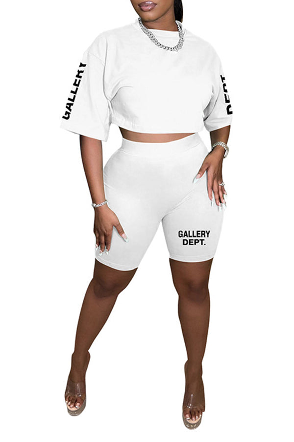 MB FASHION PRINTED CROP TOP AND SHORTS 2 PCS SET 8196LY