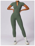 MALYBGG Zip-Front Yoga Bodysuit for Active Wear 8305LY