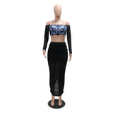 MALYBGG V-neck Strapless Sheer Sequin Bodycon Dress 901137LY