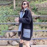 MALYBGG Embracing the Cozy Vibes of a Design-Forward Oversized Knit Sweater Coat 8002LY