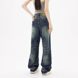 MALYBGG Elevating Fashion in Side-Striped Vintage Wash Straight-Leg Jeans 3828LY