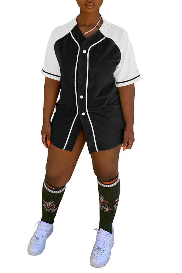 MB FASHION Sporty Raglan Baseball Jersey Dress with Piping 6503T | MB Fashion Wholesale MB FASHION Sporty Raglan Baseball Jersey Dress with Piping 6503T | MB Fashion Wholesale