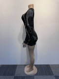 MALYBGG Long Sleeve Bodysuit with Rhinestone 2900LY
