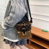 EVERY FASHION Luxury Inspired Monogram Small Top Handle Bag