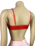 MB FASHION 2-Piece Zip Front Crop Top & Lace-Up High Waist Pants Set MB5037