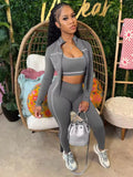 MB FASHION 3-Piece Activewear Set – Sports Bra, Leggings & Zip Jacket MB5038