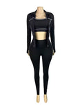 MB FASHION 3-Piece Activewear Set – Sports Bra, Leggings & Zip Jacket MB5038