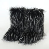 MB FASHION Short Faux Fur Winter Boots