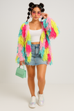 EVERY FASHION Shaggy Knit Fringe Statement Cardigan