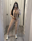 MB FASHION Two-Piece Fitted Jumpsuit and Cropped VINTAGE WASH Jacket Set 6329