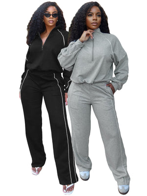 MB FASHION Half-Zip Relaxed Fit Lounge Set 5051