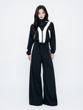 MB FASHION Wide Leg Tracksuit Set - Zip-Up Jacket & Athletic Lounge Pants 4071