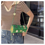 Every Fashion Quilted Mini Shoulder Bag with Decorative Charms