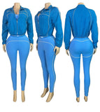 EVERY FASHION 3-Piece Seamless Activewear Set – Sports Bra & High-Waisted Leggings 5083