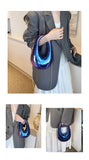 EVERY FASHION Sculptural Metallic Handbag with Chain Strap