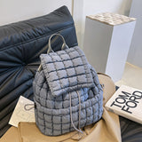 EVERY FASHION Quilted Puffer Backpack with Flap Closure