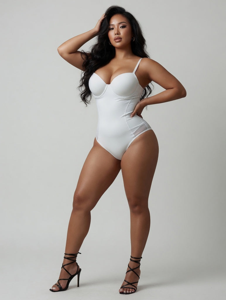 MB FASHION Plunging Neckline Shapewear Bodysuit 1677