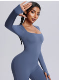 MB FASHION HIGH QUALITY Square Neck Flared Jumpsuit 2501