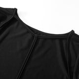 MB FASHION Long Sleeve Cut-Out Mini Dress – Side Cutout Open Back Bodycon Dress 345