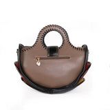 EVERY FASHION Round Handle Satchel Bag with Matching Wallet Set QJ-8318