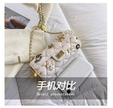 Every Fashion Quilted Mini Shoulder Bag with Decorative Charms
