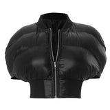 MB Fashion Short Sleeve Cropped Puffer Jacket 300