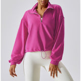 MB FASHION ZIP UP PULL-OVER ACTIVE WEAR TOP 6464LY