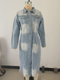 MB FASHION HOLE OVER DENIM JACKET 932LY ONLY S