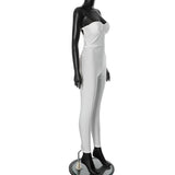 MB FASHION Strapless Bustier-Style Bodycon Jumpsuit 594