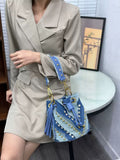Every Fashion Light Blue Denim Bucket Bag