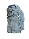 MB FASHION High-Waisted Detachable Cargo Overlay Jeans 8007LY