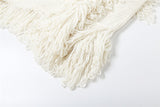 MB FASHION Chunky Knit Cardigan with Fringe Detailing 4646LY