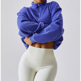 MB FASHION ZIP UP PULL-OVER ACTIVE WEAR TOP 6464LY