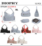 Every Fashion Hobo Shoulder Bag and Matching Wallet Set LZ-1349-A