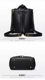 EVERY FASHION Moto Jacket Style Backpack with Quilted Sides and Zipper Details