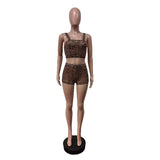MB FASHION Sexy Leopard Print Mesh 2-Piece Set 88624