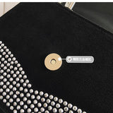Every Fashion Rhinestone Studded Top Handle Bag