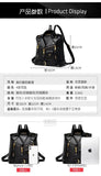 EVERY FASHION Moto Jacket Style Backpack with Quilted Sides and Zipper Details