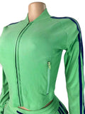MB FASHION Cropped Zip Track Jacket & Matching Shorts Set 6030